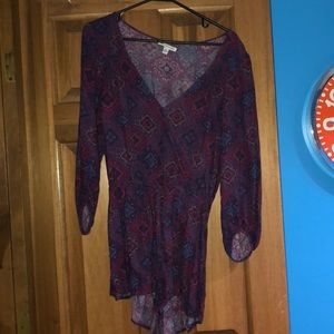 Purple printed American Eagle Romper
